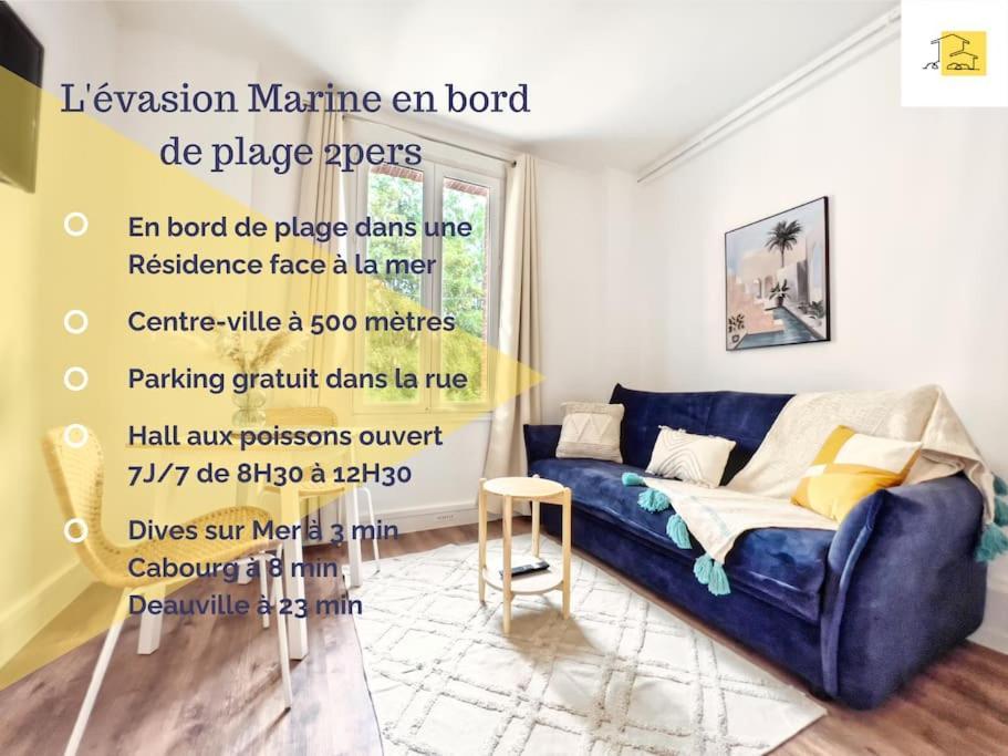 L'Evasion Marine A La Plage 2P Houlgate Eksteriør billede
